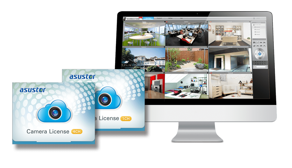 Asustor NAS 華芸 Expansão da câmera com licenças complementares